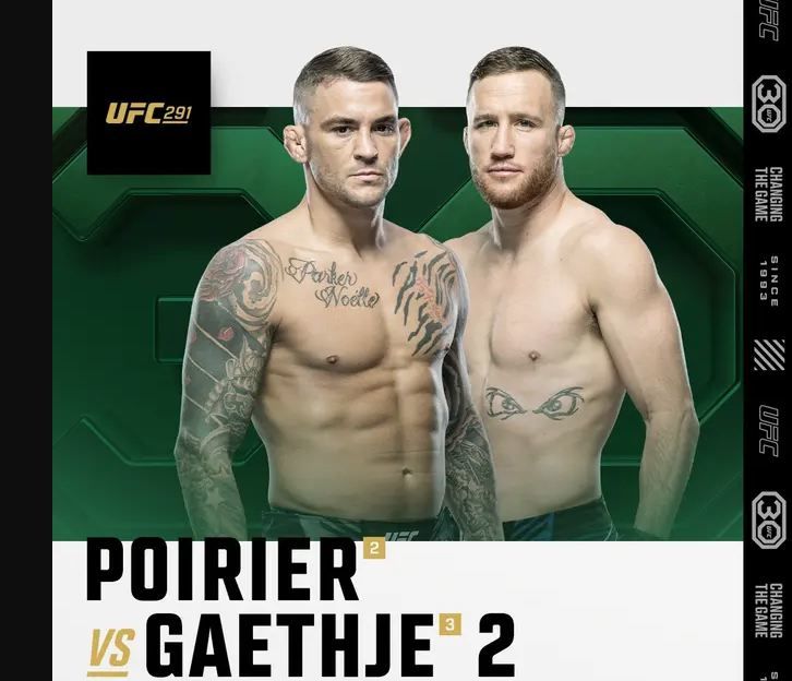 Poirier vs Gaethje at UFC 291 to Become Contender's Fight