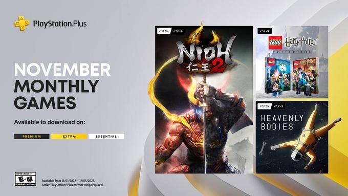 In November, PS Plus subscribers will receive Nioh 2, Heavenly Bodies and LEGO Harry Potter Collection