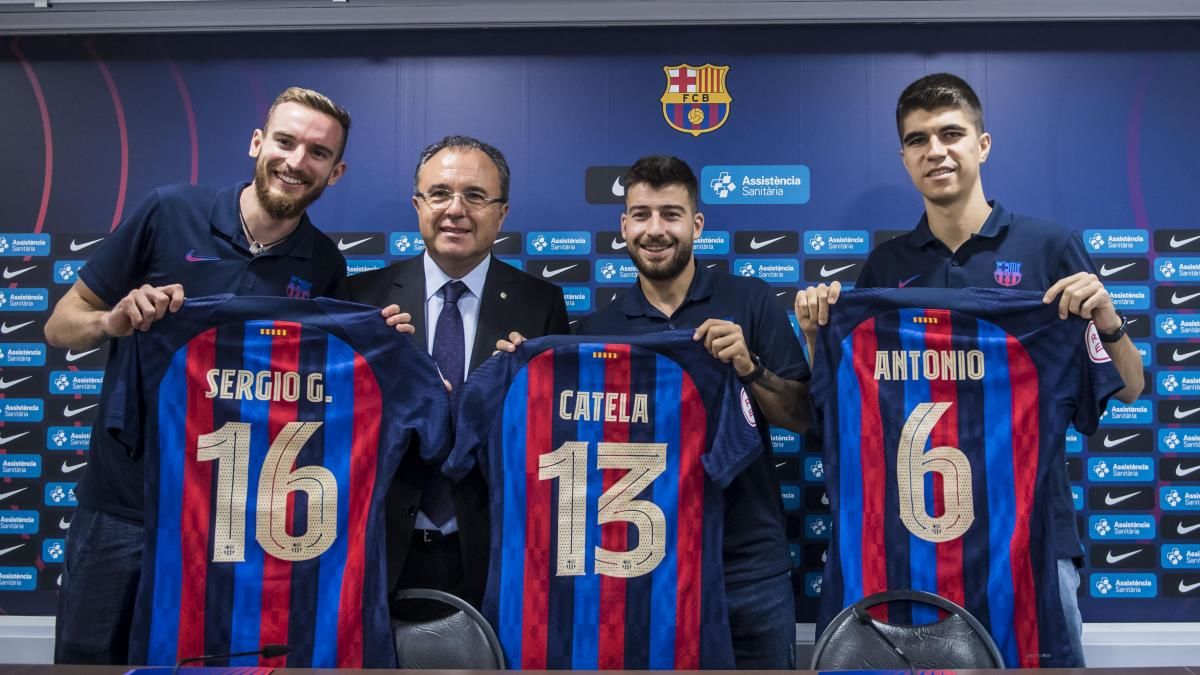 FC Barcelona, presentó tres nuevas incorporaciones, Catela, González y Pérez