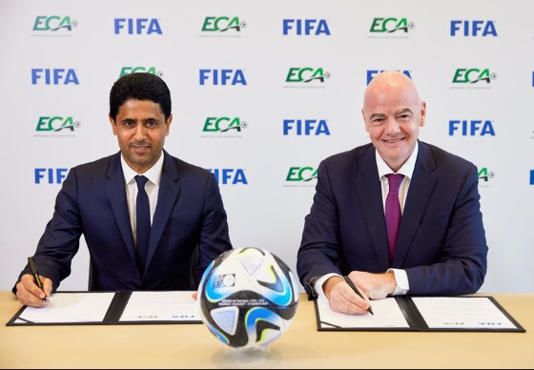 Al Khelaïfi e Infantino lograron un acuerdo histórico para el fútbol de clubes y selecciones