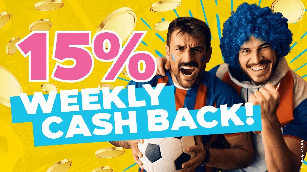 Easybet 15% Weekly Cashback Bonus up to R10,000