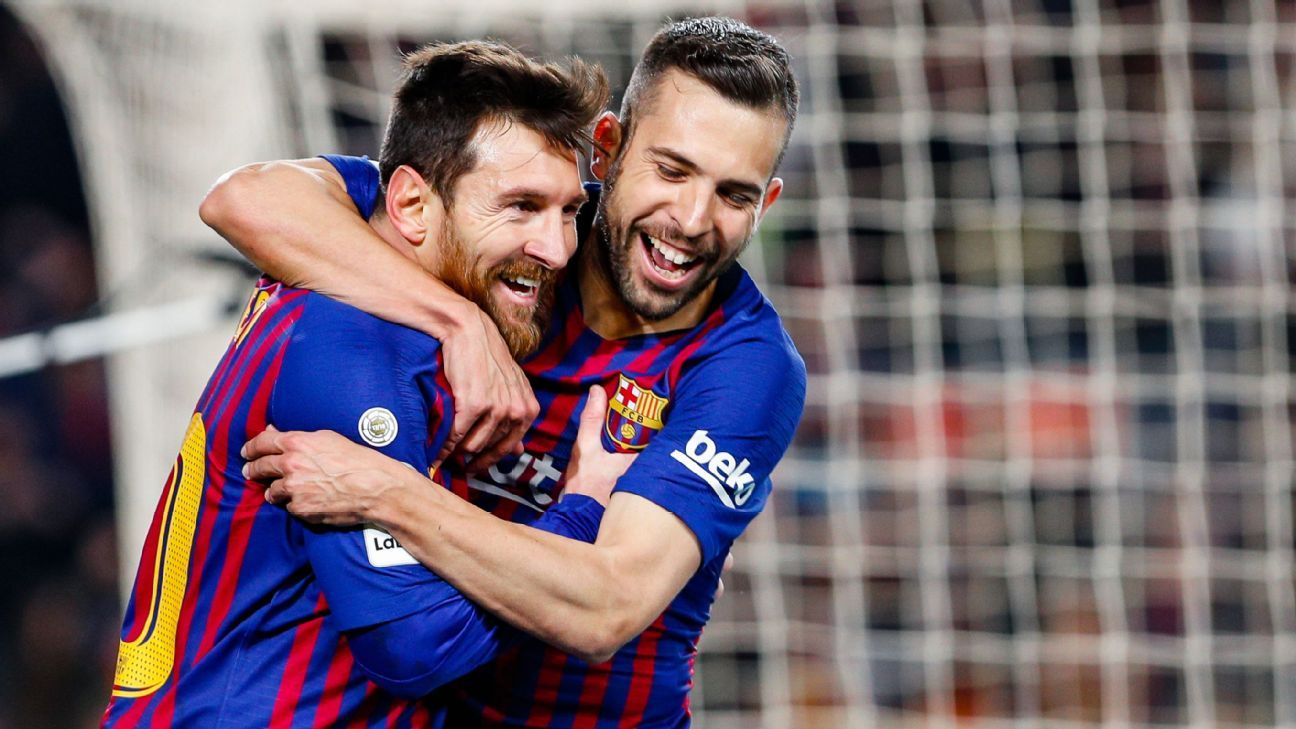 Messi on Alba's Departure From Barcelona: Thank You For Everything, Jordi