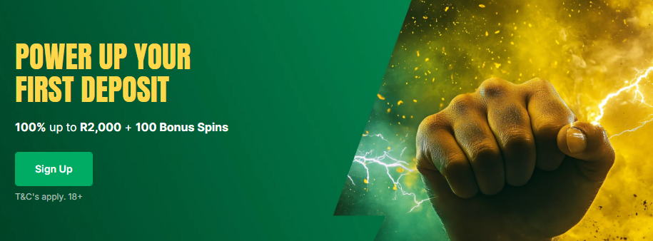 Mzansibet 100% First Deposit Bonus up to R2,000 + 100 Bonus Spins
