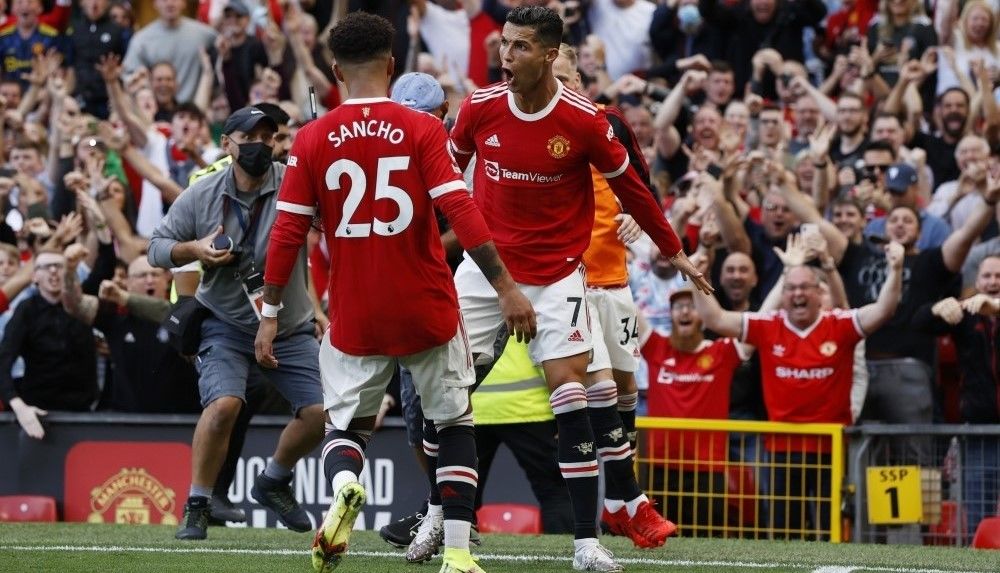 Jadon Sancho recordó de buena manera el momento en que coincidió con Ronaldo en el Manchester United