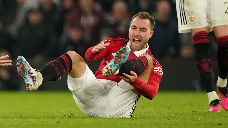 Man Utd midfielder Eriksen out for three months with injury