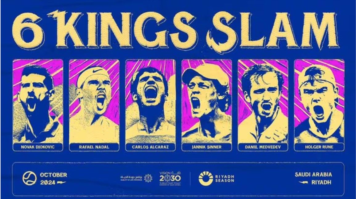 Arabia Saudí anuncia torneo con participación de Djokovic, Nadal, Alcaraz, Sinner, Medvedev y Rune