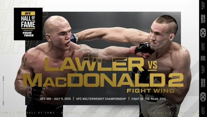 Robbie Lawler vs Rory MacDonald II inducted into UFC Hall of Fame