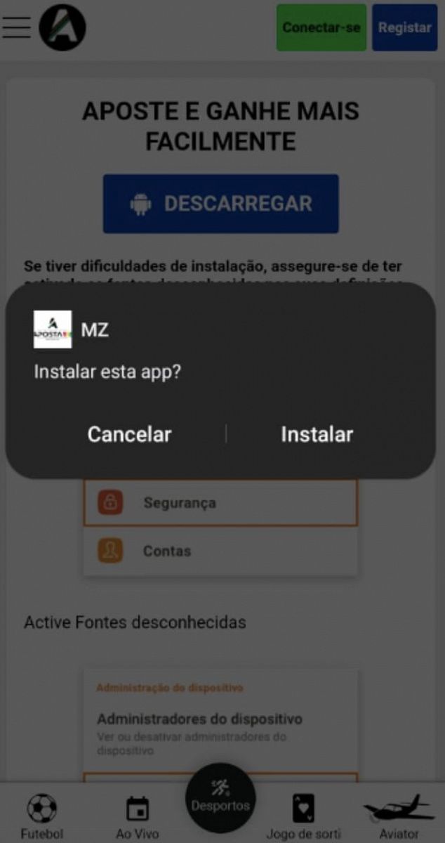  Instalar a app da Aposta258 Moçambique no dispositivo Android