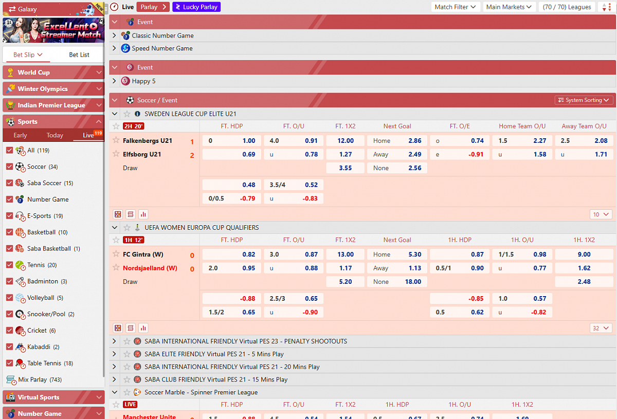 12bet desktop interface