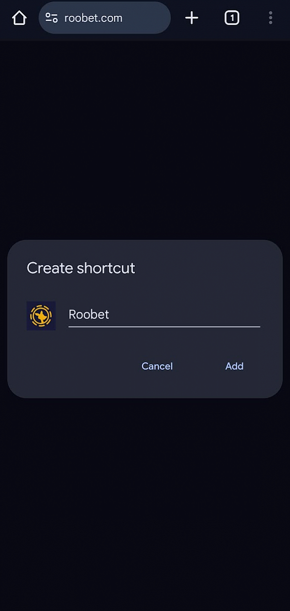 Roobet Add to Home Screen Prompt