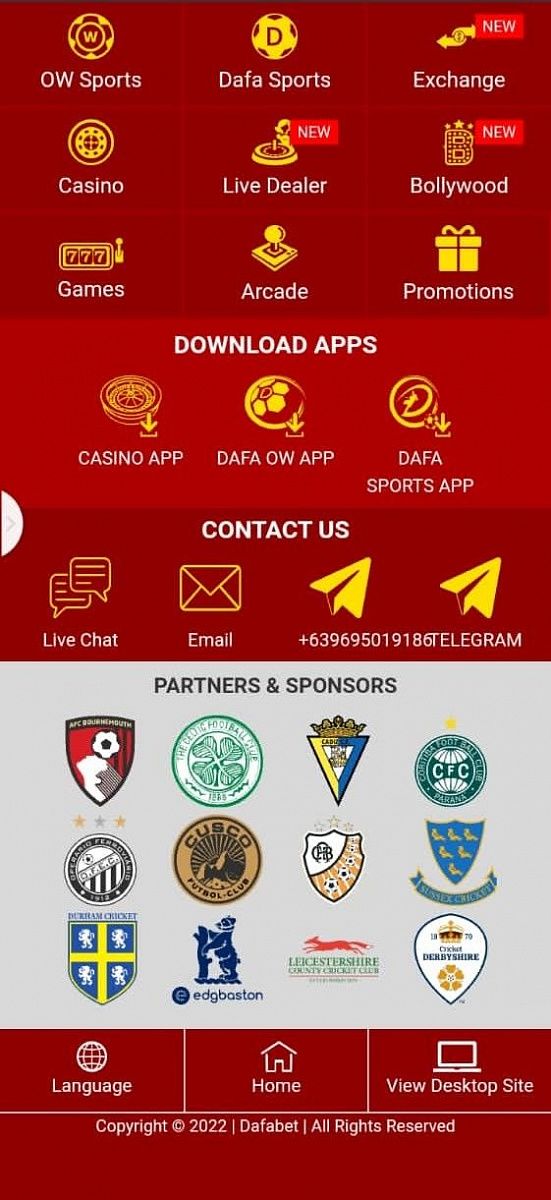 Dafabet android app page image