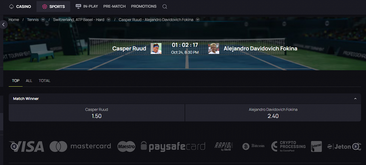 BetandPlay live match