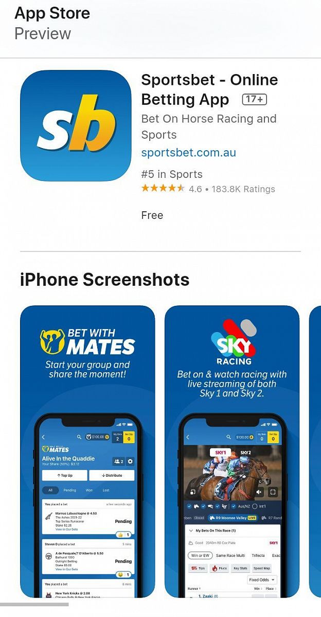 Download the Sportsbet Mobile app