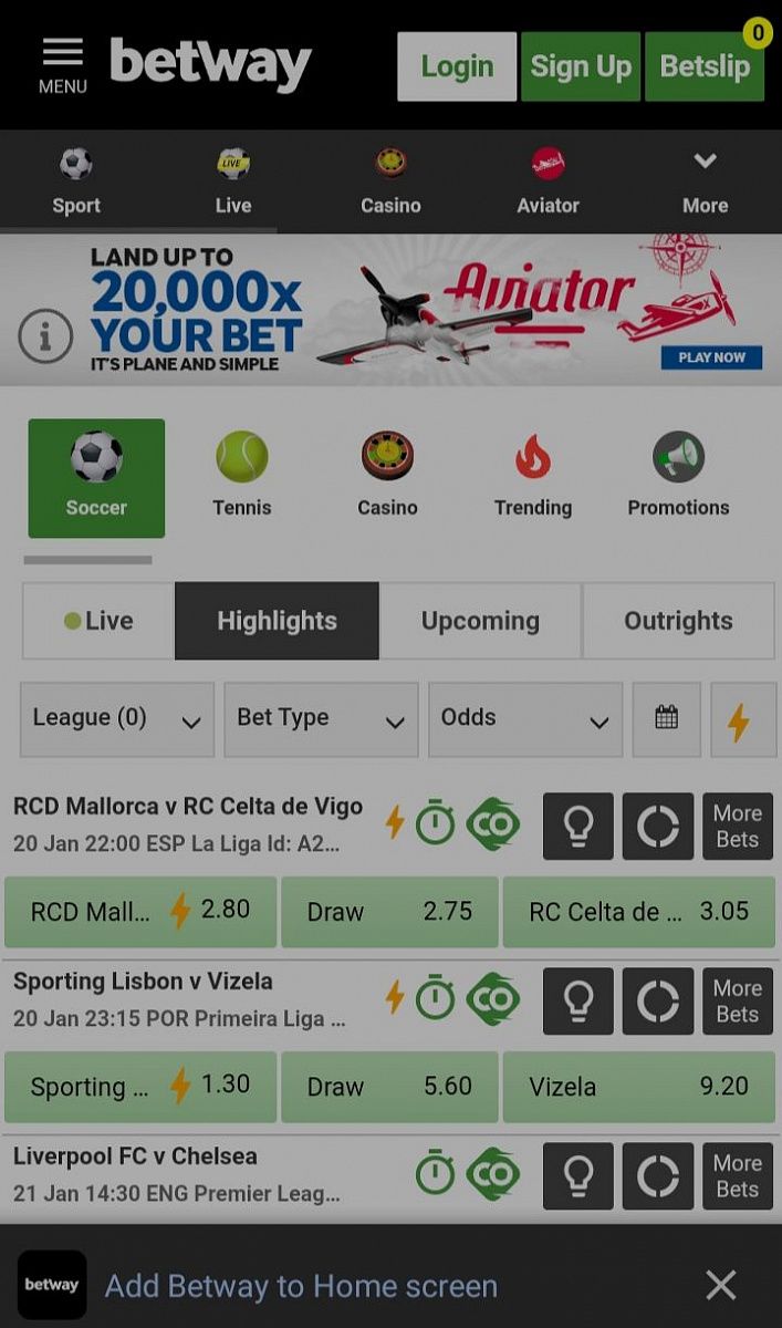 Betway Android Zambia.