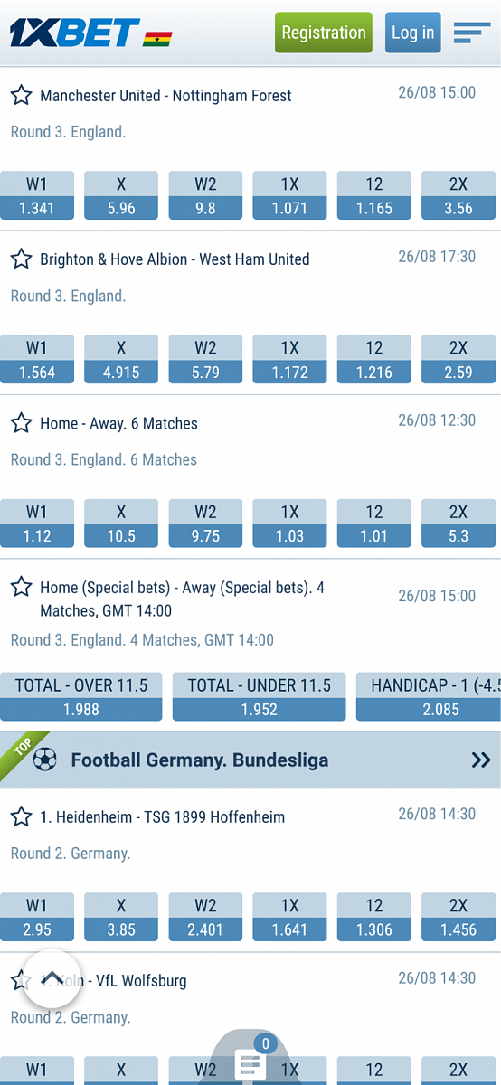 1xBet Android app image