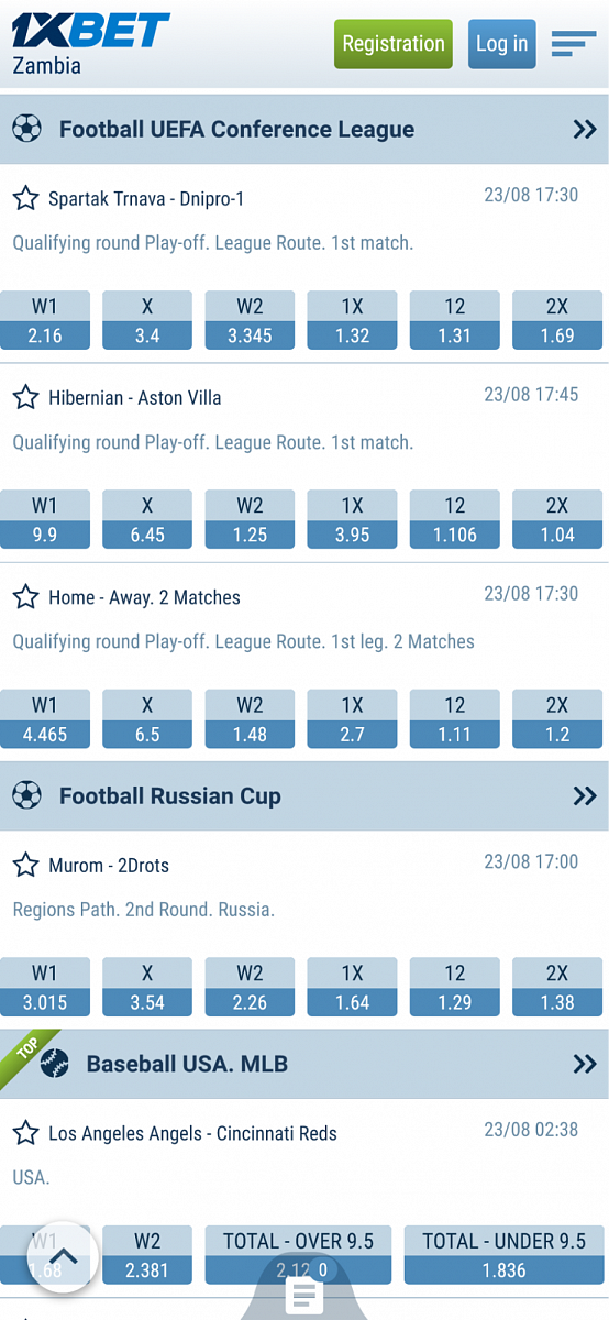  1xBet Android app image