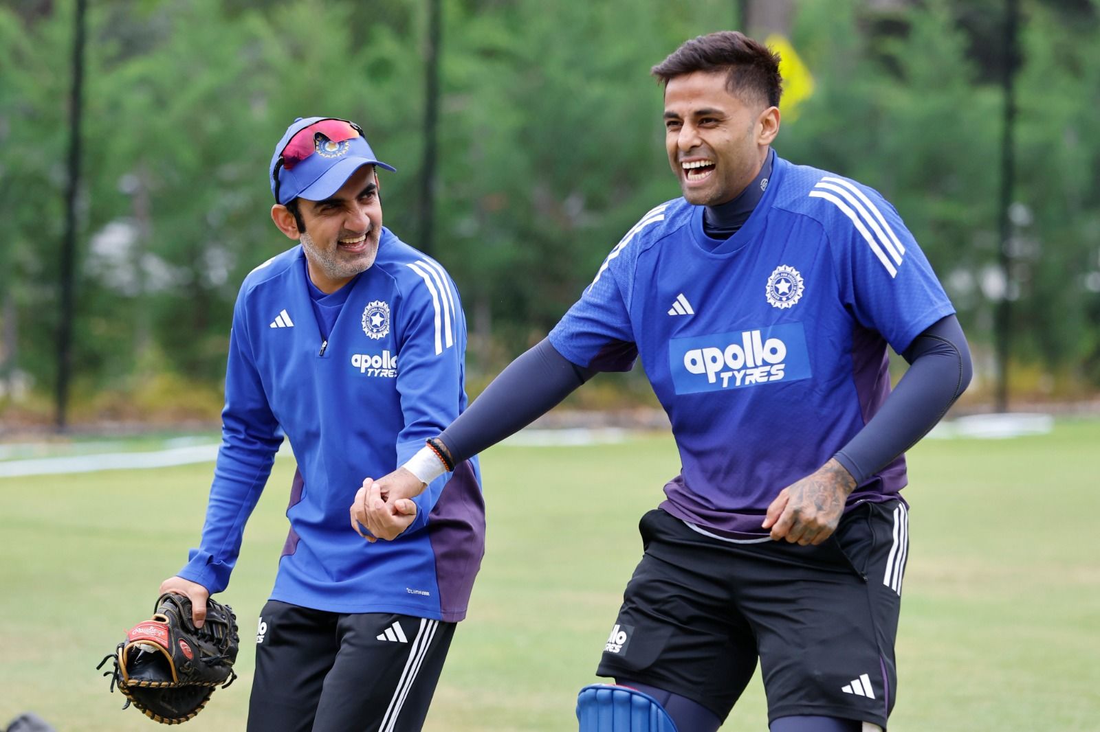 India coach Gautam Gambhir and Suryakumar Yadav share a light moment. @BCCI India coach Gautam Gambhir and Suryakumar Yadav share a light moment. @BCCI