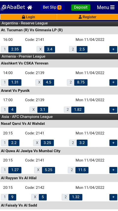 Ababet iOS app page image