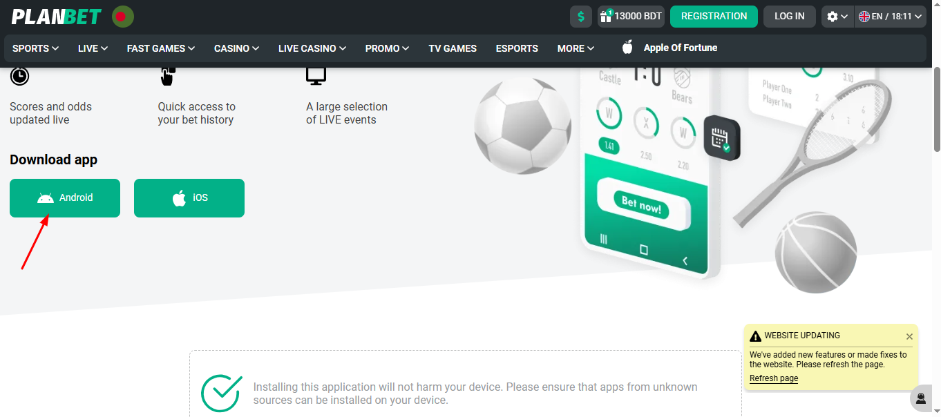 Planbet App For Android