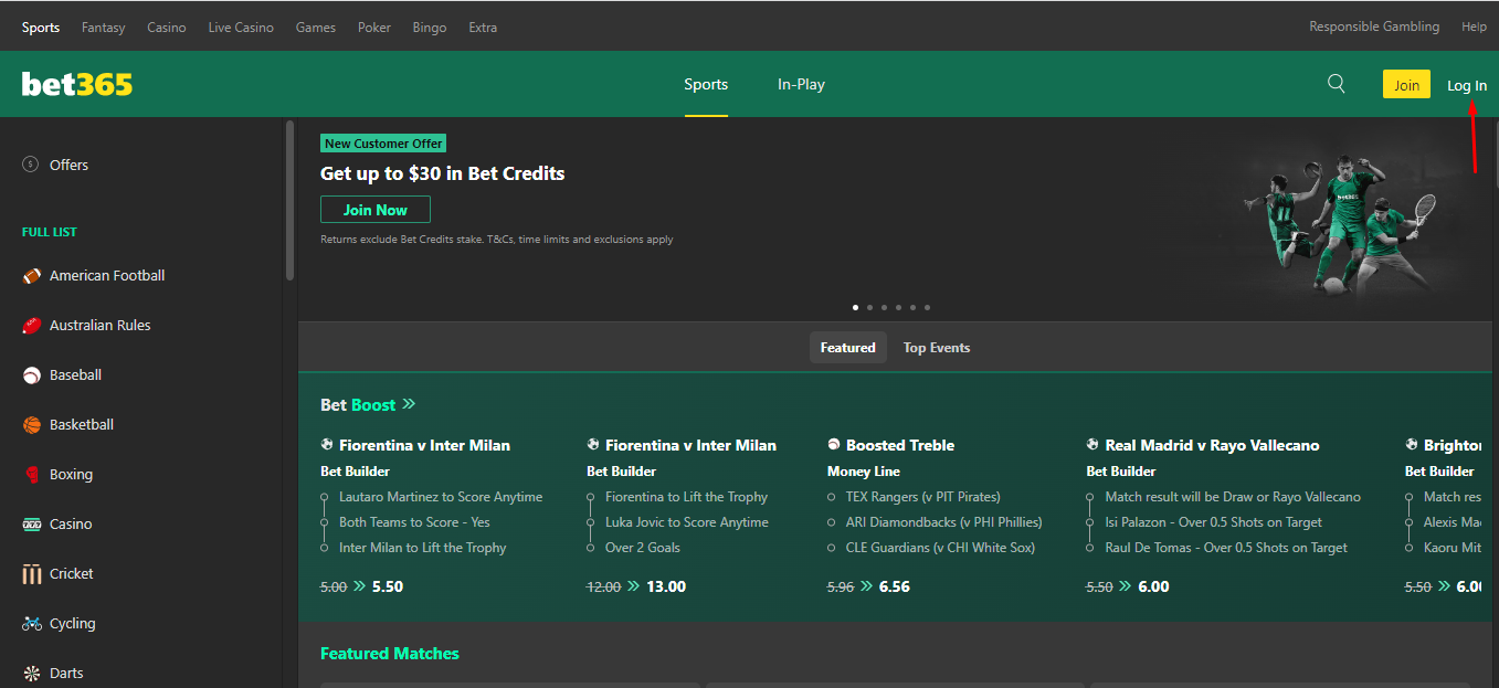 Go To The Offiicial Website Of Bet365 Nigeria