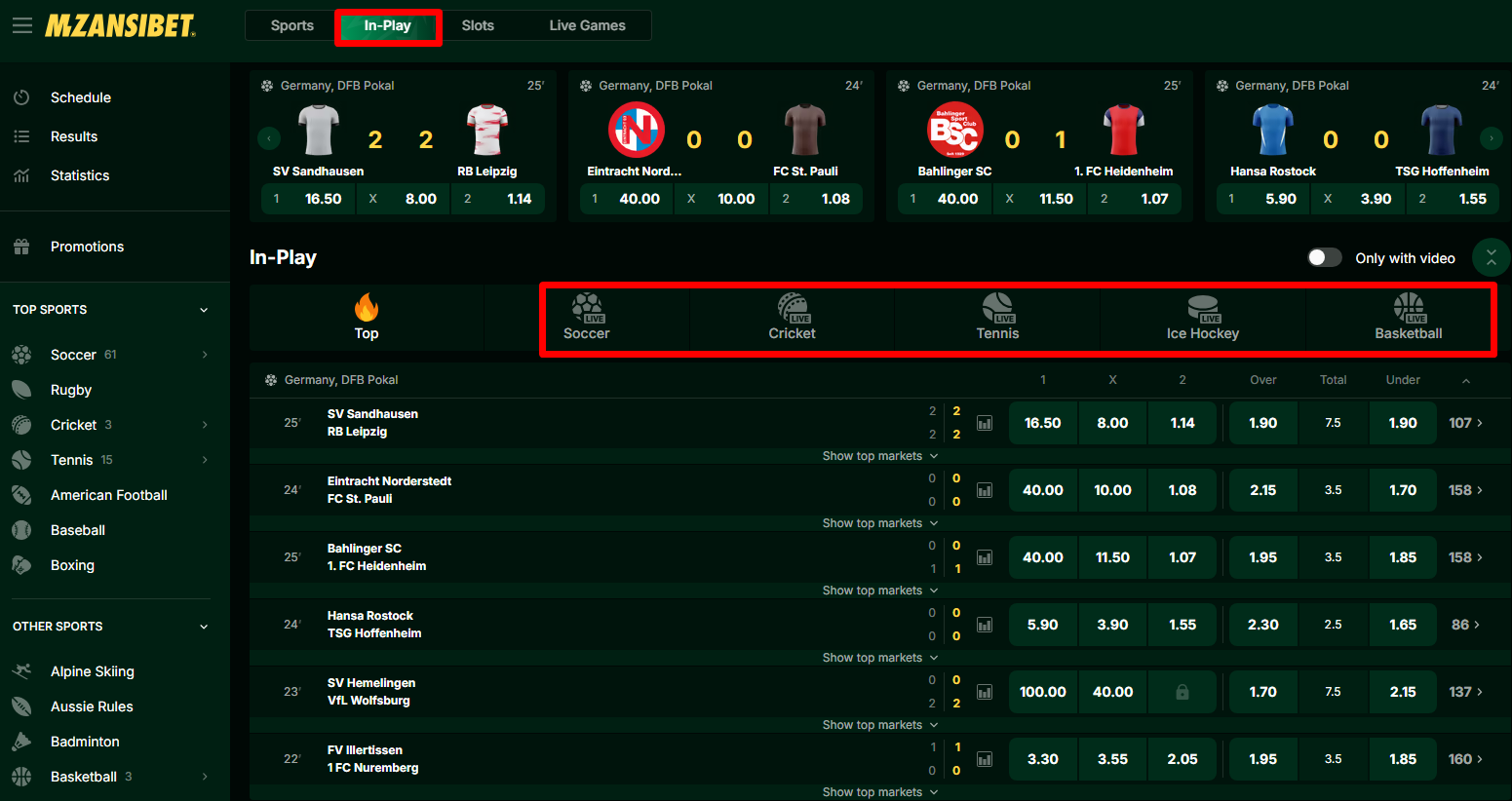 Mzansibet Live Betting Mzansibet, South Africa