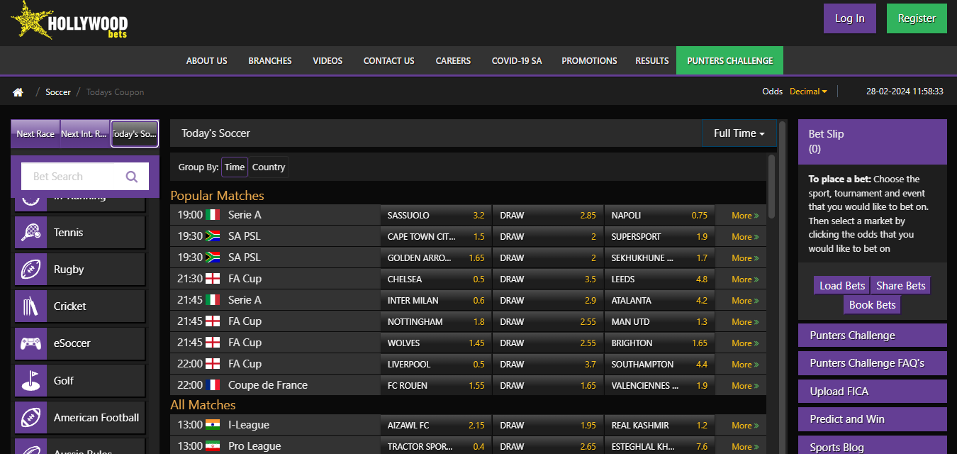 Image of Hollywoodbets online sports betting