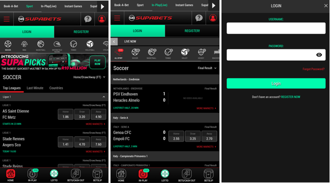 Supabets Mobile Login