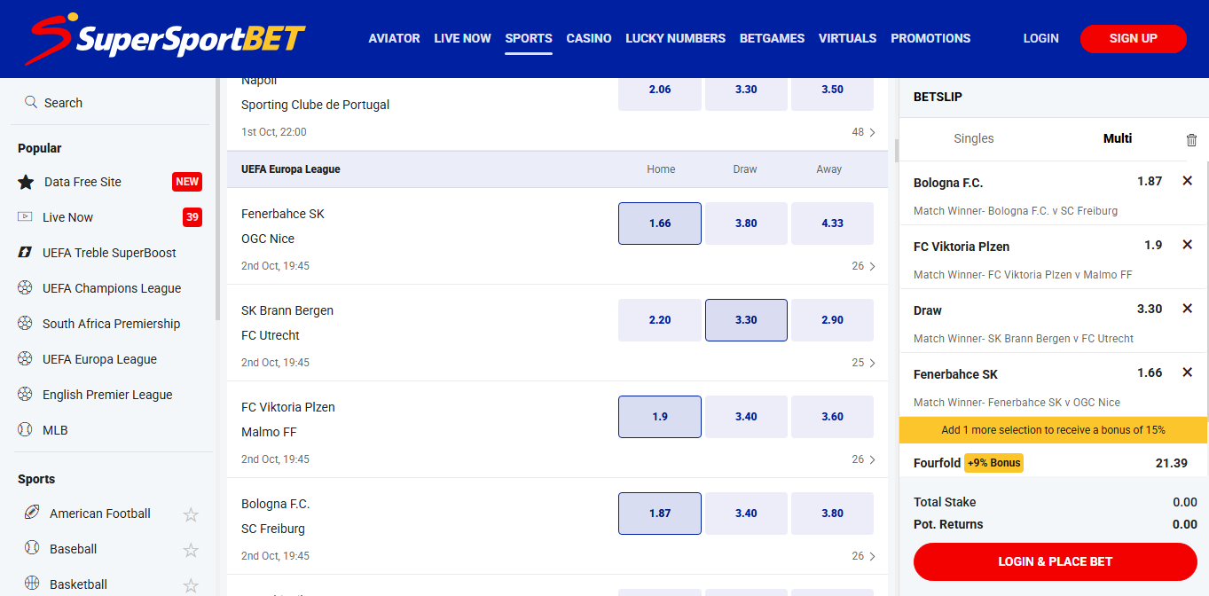 SuperSportBet SA Banner