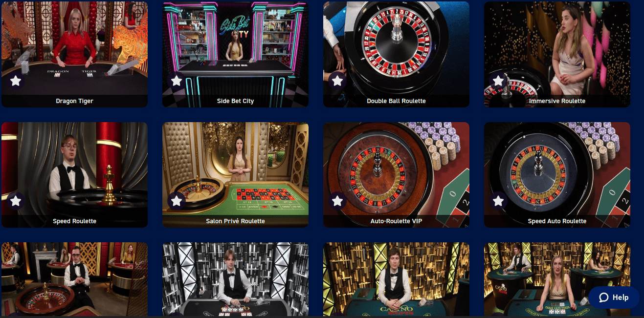 BoyleSports online Casino page