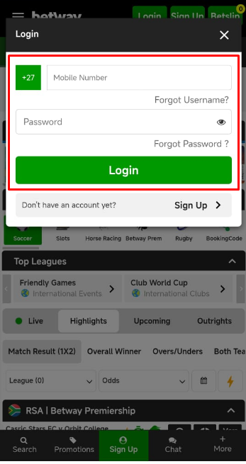  Betway App Login