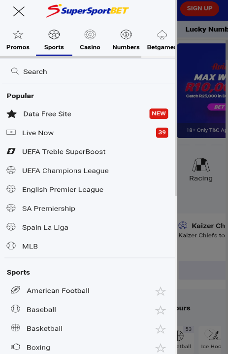 SuperSportBet iOS App Image