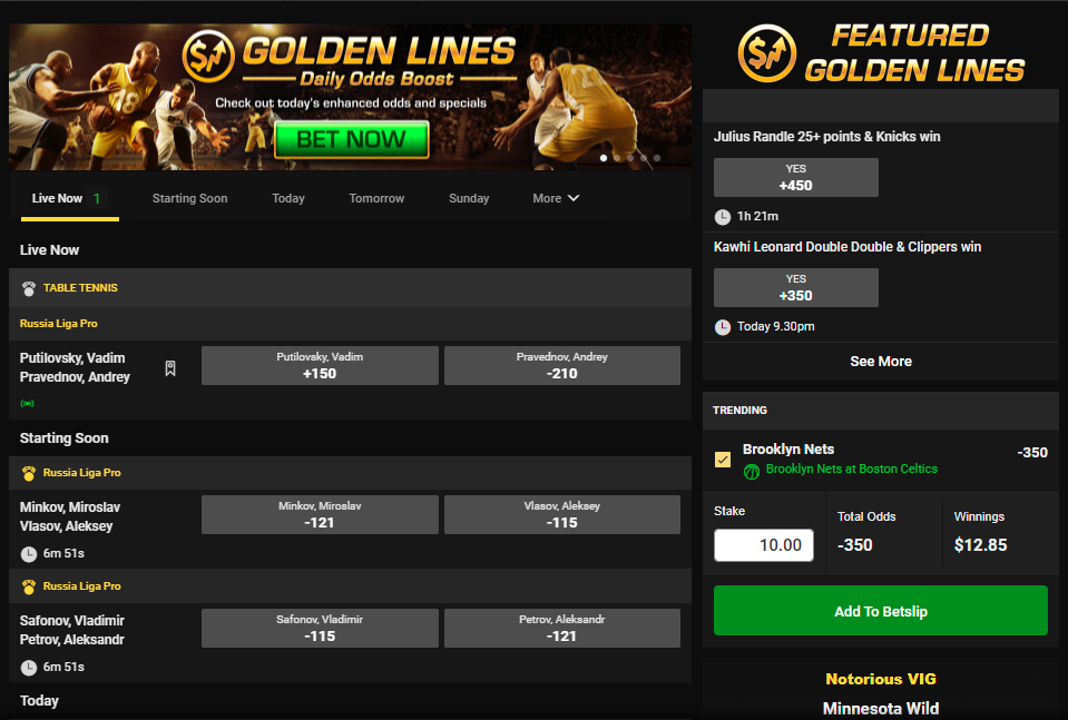 Golden Nugget page