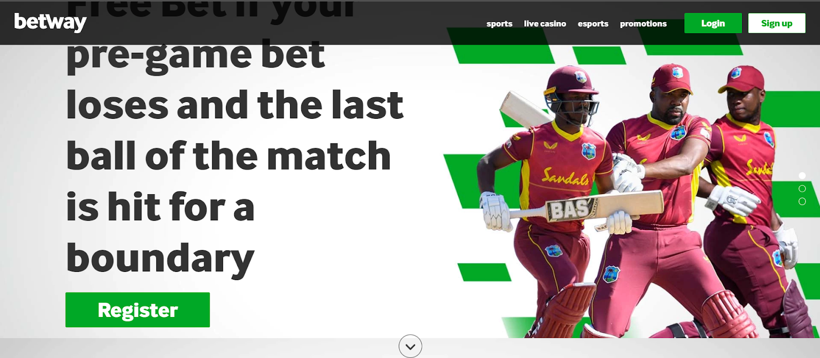 betway’s homepage to sign up, login and get started with betting in sports as well as esports.