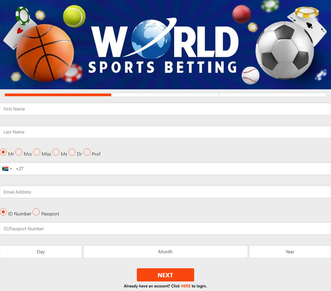 World Sports Betting Sign-Up Process