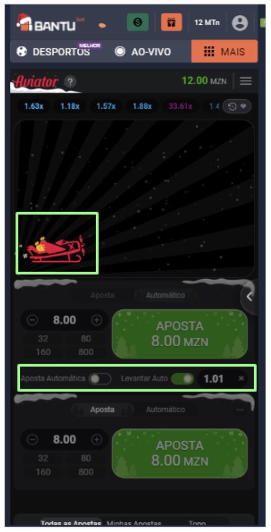 Aviator com apostas automáticas da casa de apostas online Bantubet Moçambique