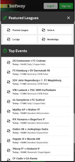 Betway Android app image