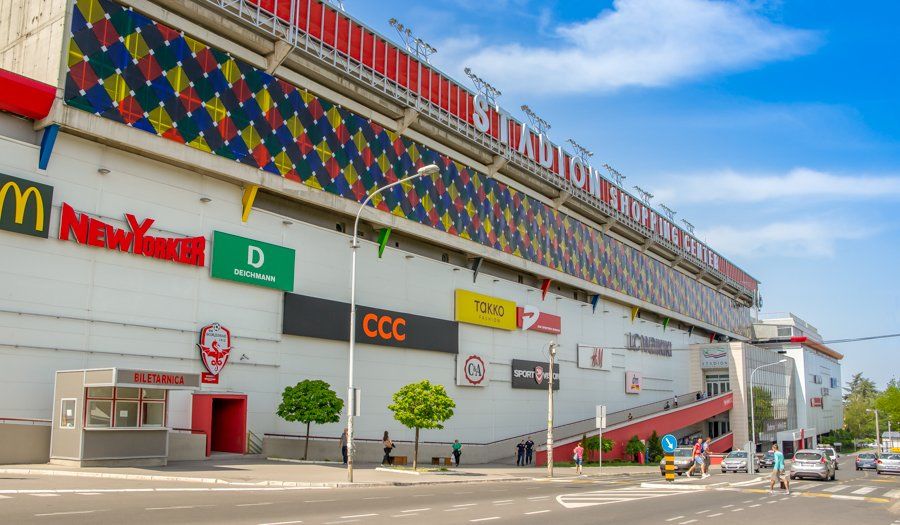 El centro comercial con su propio estadio