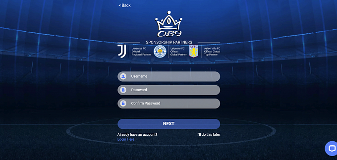 OB9 Register OB9 Sign-Up