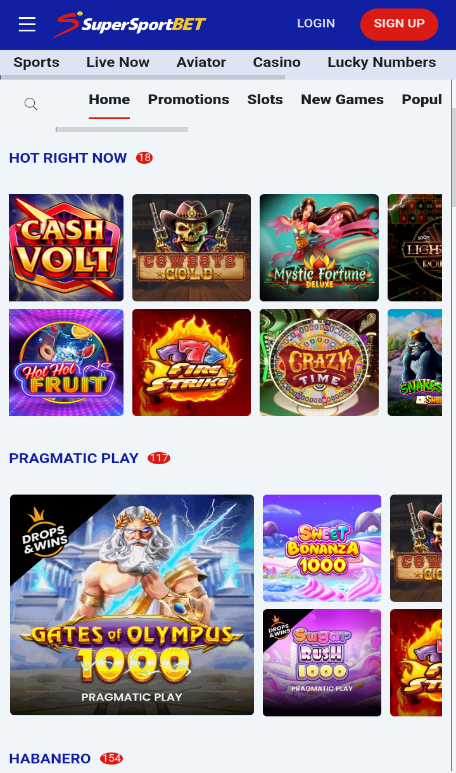 SuperSportBet Android App Image