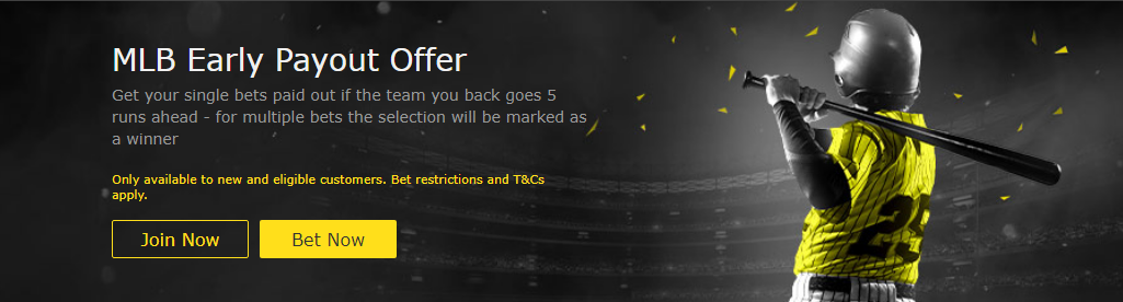 Bet365 MLB early payout offer