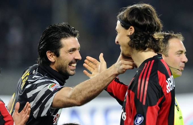 Gianluigi Buffon and Zlatan Ibrahimović