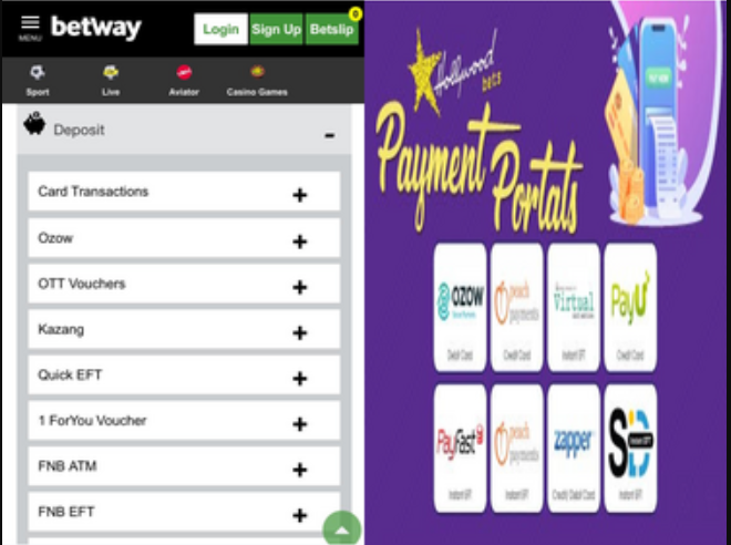 Comparison of Deposit Methods for Betway and Hollywoodbets