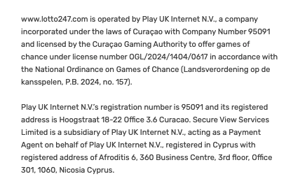 Lotto247 Security information Lotto247 Security information