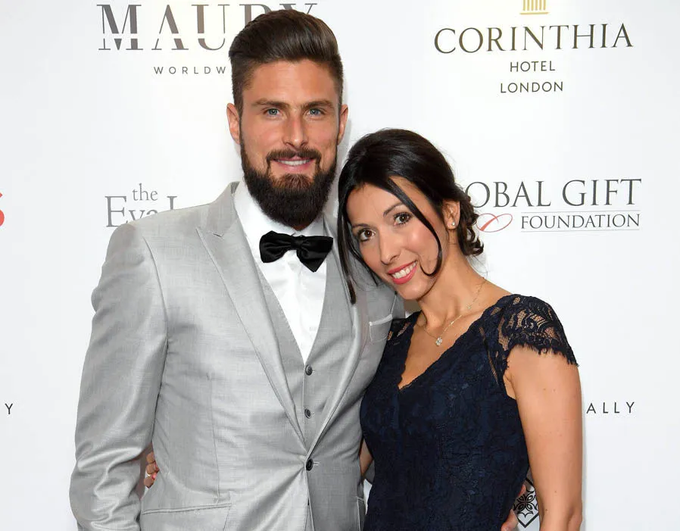 Olivier Giroud and his wife