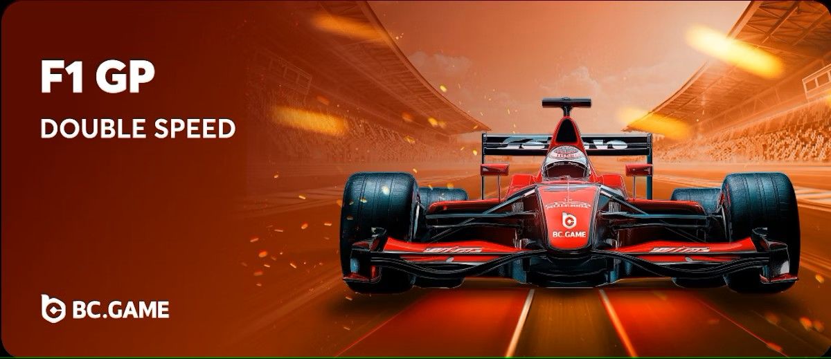 BC.GAME Formula 1 promo page
