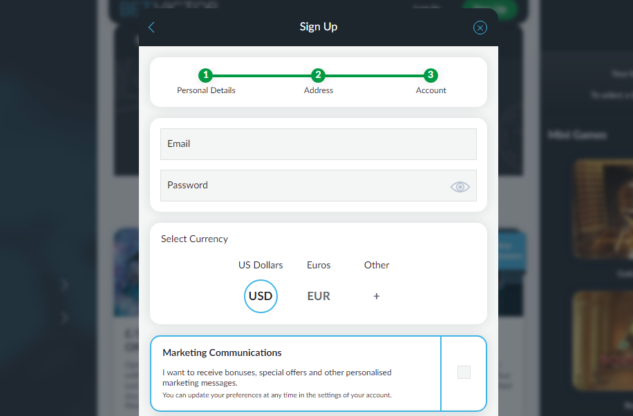 An image of the BetVictor sportsbook sign up