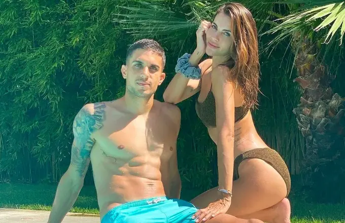 Marc Bartra and Melissa Jiménez