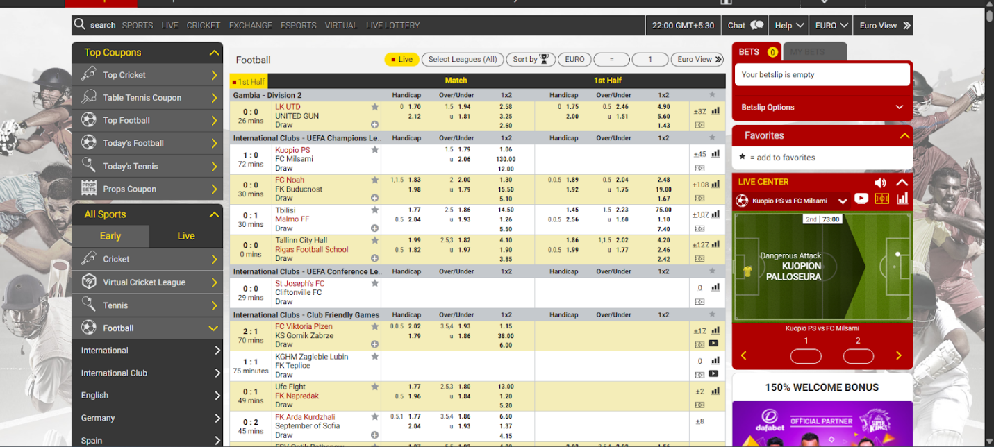 Dafabet LaLiga matches