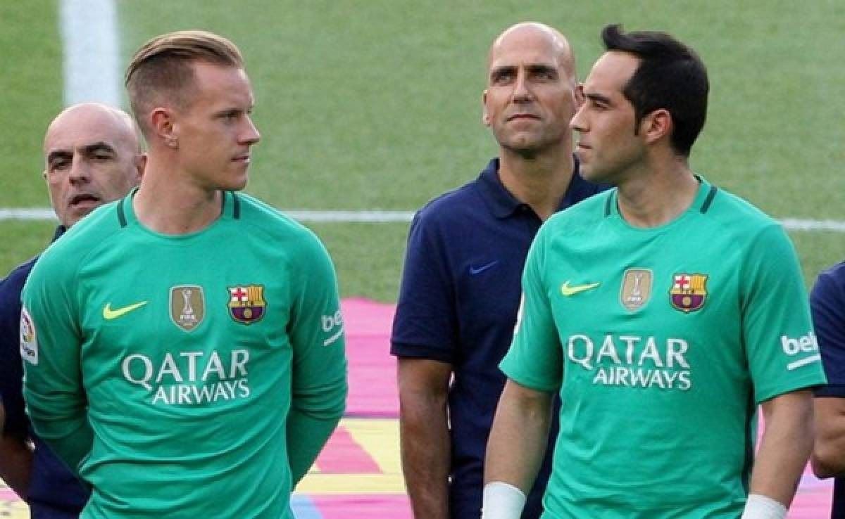 Ter Stegen y Claudio Bravo
