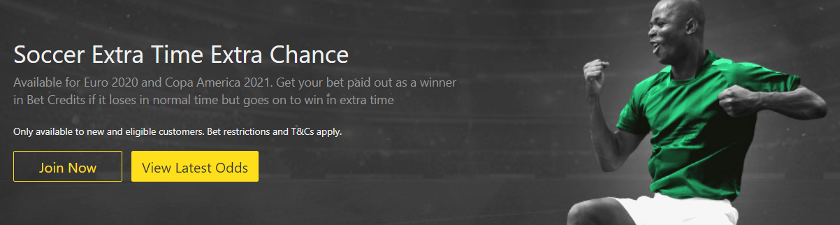 Bet365 Soccer Extra time Extra chance
